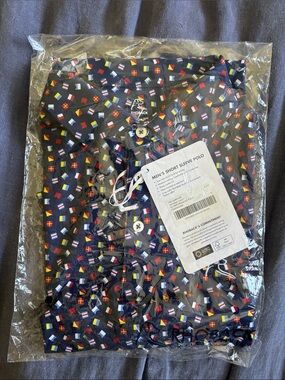 Rhoback The Maritime In Admiral Navy Polo- Nautical Flag Print
